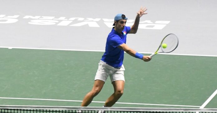 Lorenzo Musetti in Coppa Davis (foto Rosito)