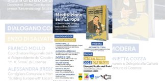 Meditazione sull’Europa al Museo dei Brettii e degli Enotri martedì 26 settembre