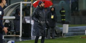 Fabio Caserta durante Cosenza-Venezia (foto Francesco Farina)