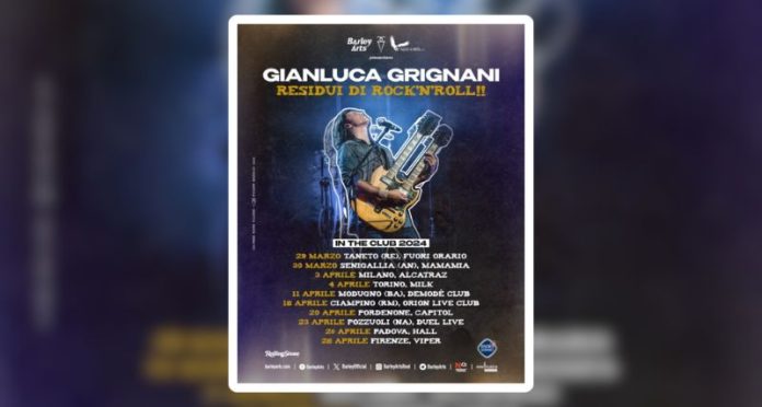 Gianluca Grignani torna in tour con Residui di Rock'n'Roll Gianluca Grignani torna in tour con Residui di Rock'n'Roll