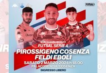 Futsal, Pirossigeno Cosenza all’esame Feldi Eboli