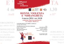 Libera: a Rende il 4 marzo dibattito su “Donne, Violenza e ‘Ndrangheta”