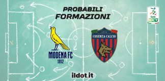 Modena-Cosenza: le probabili formazioni in campo Probabili formazioni Modena-Cosenza