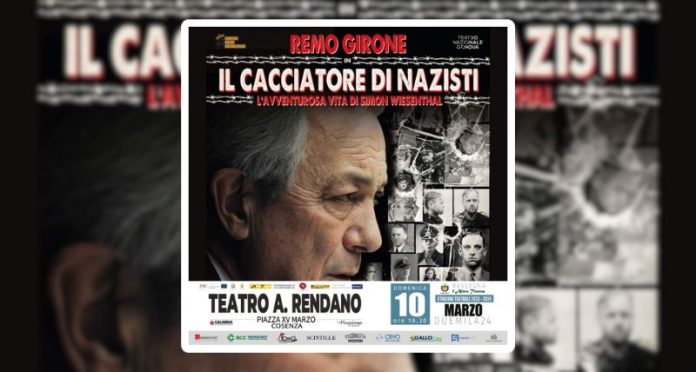 Al Teatro Rendano di Cosenza di scena Il Cacciatore di nazisti