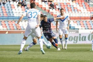 Il gol siglato da Crespi (foto Francesco Farina)