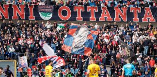 Oggi il via alla prevendita di Cosenza-Bari La curva nord Catena (foto Francesco Farina)