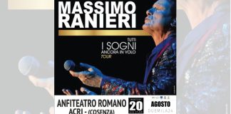 Massimo Ranieri torna in Calabria, il 20 agosto farà tappa ad Acri
