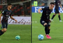 Due calciatori del Cosenza convocati in Nazionale U21 Alessandro Fontanarosa (foto Mannarino)-Federico Zuccon (foto Grazioli)