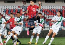 Matematica anche la seconda retrocessione in Serie B Un momento di Cosenza-Sassuolo di Coppa Italia. Sfida che si riproporrà nella prossima Serie B (foto Mannarino)