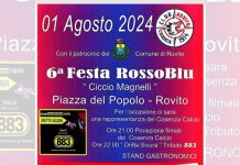 6ª Festa Rossoblù, giovedì 1 agosto a Rovito (CS)