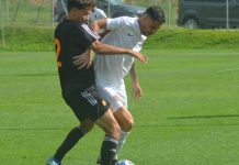 D’Orazio: “Si respira una bella aria. Alvini maniacale” Tommaso D'Orazio durante il match amichevole con la Roma Primavera (foto Cosenza Calcio)