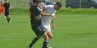 D’Orazio: “Si respira una bella aria. Alvini maniacale” Tommaso D'Orazio durante il match amichevole con la Roma Primavera (foto Cosenza Calcio)