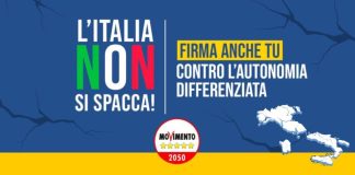 Autonomia Differenziata, Orrico (M5S): “Raccolta firme per il referendum continua”