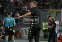 Cosenza-Spezia, D’Angelo: “La partita che mi aspettavo, lupi pericolosi” Luca D'Angelo in Cosenza-Spezia (foto Francesco Farina)