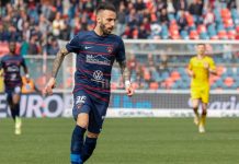 Cosenza, fatta per Marras alla Reggiana Manuel Marras (foto Francesco Farina)