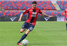 Sciaudone: “Orgoglioso di aver giocato con Bari e Cosenza” Daniele Sciaudone ai tempi in cui vestiva la maglia del Cosenza (foto Michele De Marco)