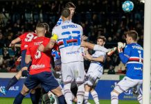 Verso Cosenza-Sampdoria: tabù da sfatare per i rossoblù Il gol di Frabotta in Cosenza-Sampdoria della passata stagione (foto Francesco Farina)