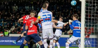 Verso Cosenza-Sampdoria: tabù da sfatare per i rossoblù Il gol di Frabotta in Cosenza-Sampdoria della passata stagione (foto Francesco Farina)