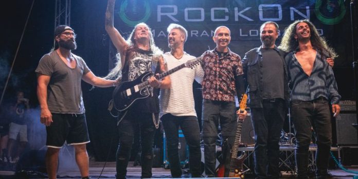 Massimo Varini, Ciro Manna e Andy Martongelli chiudono un’edizione on fire del RockOn Martirano Lombardo (foto Bruno Acquaro)