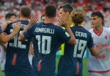 Fumagalli risponde a Pucino, Bari-Cosenza termina 1-1 Serie B, Fumagalli risponde a Pucino Bari-Cosenza termina 1-1