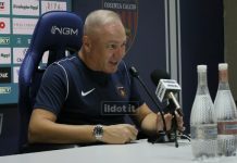 Alvini: “Voglio vedere coraggio. Sudtirol squadra esperta” Alvini in conferenza stampa (foto Francesco Farina)