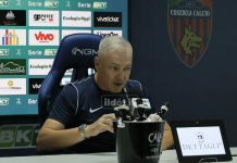 Alvini: “Penalizzazione? Non ne risentiremo. Out Josè Mauri” Massimiliano Alvini in conferenza stampa (foto Francesco Farina)