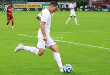 Cittadella-Cosenza 0-0, il tabellino del match Fumagalli mette al centro un pallone durante Cittadella-Cosenza (foto Francesco Grazioli)