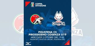 Futsal, Coppa Divisione: domani la Pirossigeno Cosenza U19 opposta al Polistena