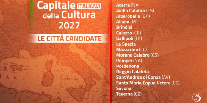 Le candidate a "Capitale italiana della Cultura 2027"