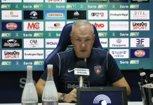 Alvini: “Vogliamo emozionarci con i nostri tifosi” Alvini in conferenza stampa (foto Francesco Farina)