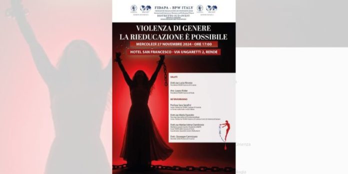 La Fidapa di Cosenza e di Paola insieme per il convegno “Violenza di genere la rieducazione è possibile”