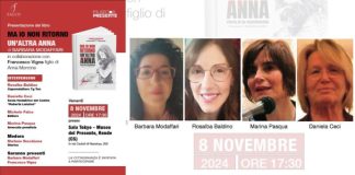Rende (CS): l’8 novembre la presentazione del libro “Ma io non ritorno, un’altra Anna”