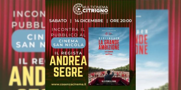 Al San Nicola di Cosenza il regista Andrea Segre con il film Berlinguer-La Grande Ambizione