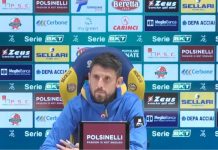 Il tecnico del Frosinone, Greco: “Abbiamo grande rispetto del Cosenza” Greco