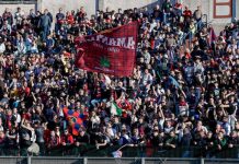 Cosenza-Catanzaro, biglietti del derby in vendita solo da domani La Curva Sud Bergamini nel derby dello scorso marzo (foto Francesco Farina)