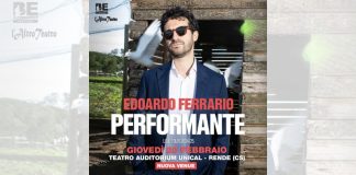 Cambio location: Edoardo Ferrario il 20 febbraio in scena al Teatro Auditorium Unical