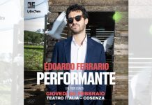 Edoardo Ferrario con “Performante” al Teatro Italia di Cosenza Edoardo Ferrario con PERFORMANTE al Teatro Italia di Cosenza