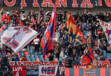 Prevendita Cosenza-Palermo, i biglietti tornano a prezzo pieno La curva Catena (foto Francesco Farina)