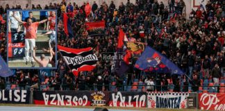 Ultrà Cosenza Curva Sud: domenica tutti alla “Bergamini” per onorare “Uccello” La curva sud ricorda Uccello (foto Francesco Farina)
