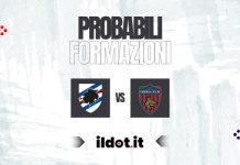Sampdoria-Cosenza: le probabili formazioni in campo Probabili formazioni Sampdoria-Cosenza