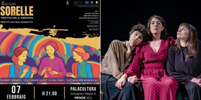 Teatro, "Sorelle" di Max Mazzotta debutta al Palacultura di Rende