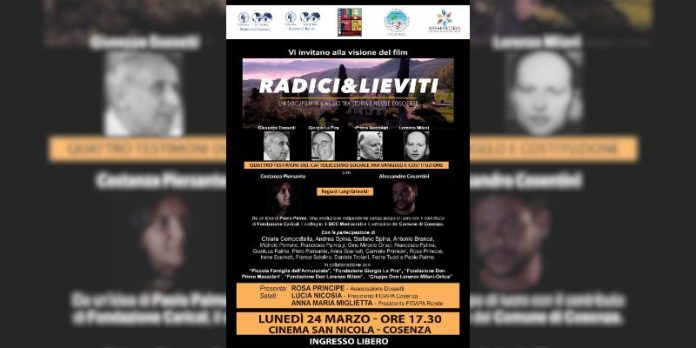 A Cosenza la proiezione del docufilm Radici & Lieviti