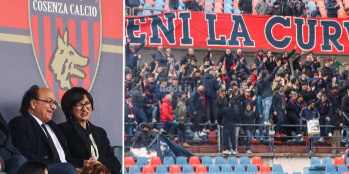 Il Cosenza Calcio stigmatizza il comportamento dei tifosi (foto Michele De Marco)