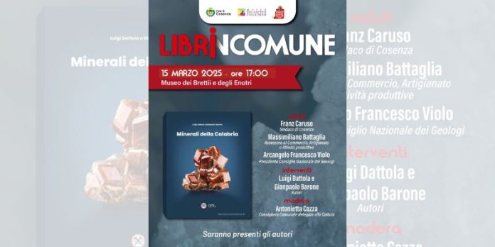 LibrinComune sabato 15 marzo presentazione del libro “Minerali della Calabria”