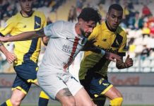 Cosenza avanti fino all’85’, Pedro Mendes spegne le speranze rossoblù a Modena Ricciardi in Modena-Cosenza (foto da pagina Facebook Cosenza Calcio)