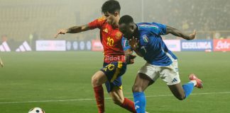 Elite Round U19, domani Francia-Italia a Catanzaro. Fini: “Dobbiamo spingere ancora” Seydou Fini nel match tra Italia e Spagna (foto Francesco Farina)