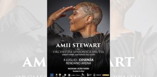 Amii Stewart a Cosenza il 4 luglio con l’Orchestra Sinfonica Brutia