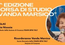 Cerimonia di consegna della borsa di studio “Vanda Marsico” promossa dalla Fidapa di Cosenza