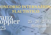 Concorso internazionale flautistico “Franz Doppler”, dal 25 al 27 aprile a Bisignano
