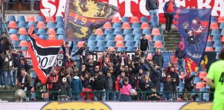 Verso Cosenza-Bari, prezzi popolari al “Marulla” I tifosi della curva sud Bergamini (foto Michele De Marco)
